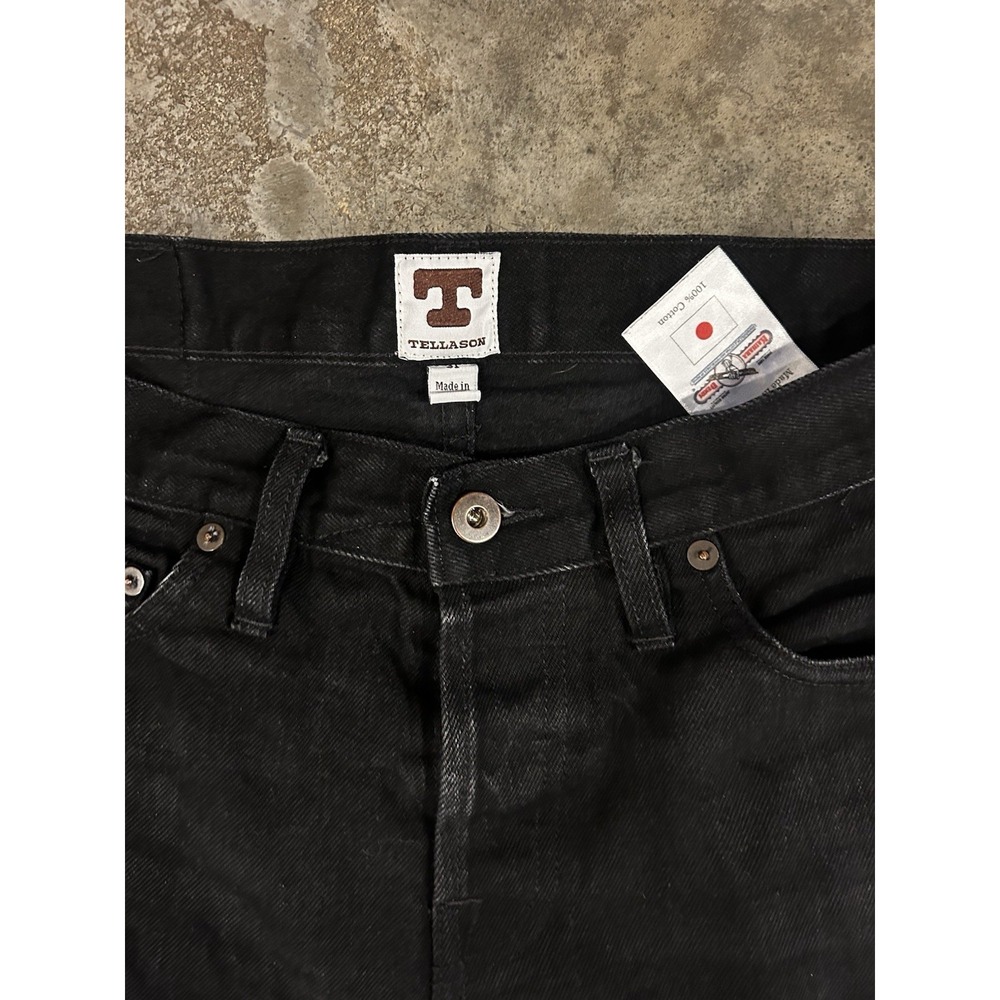 Tellason Ladbroke Grove Slim Tapered Black Selvedge Denim Made In USA 31 - Picture 5 of 14